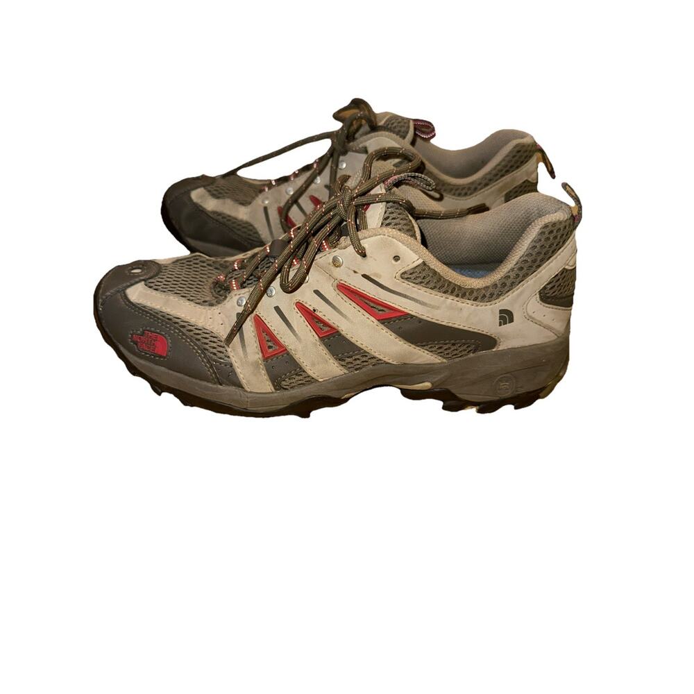 The North Face Low Top Brown Athletic Hiking Trail Beige Shoes Women 9 Vibram
